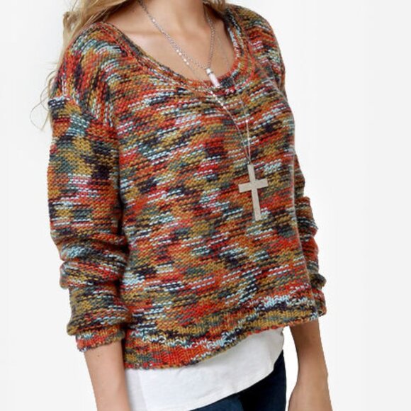 Roxy Sweaters - Roxy Multicolor Front Pocket Sweater